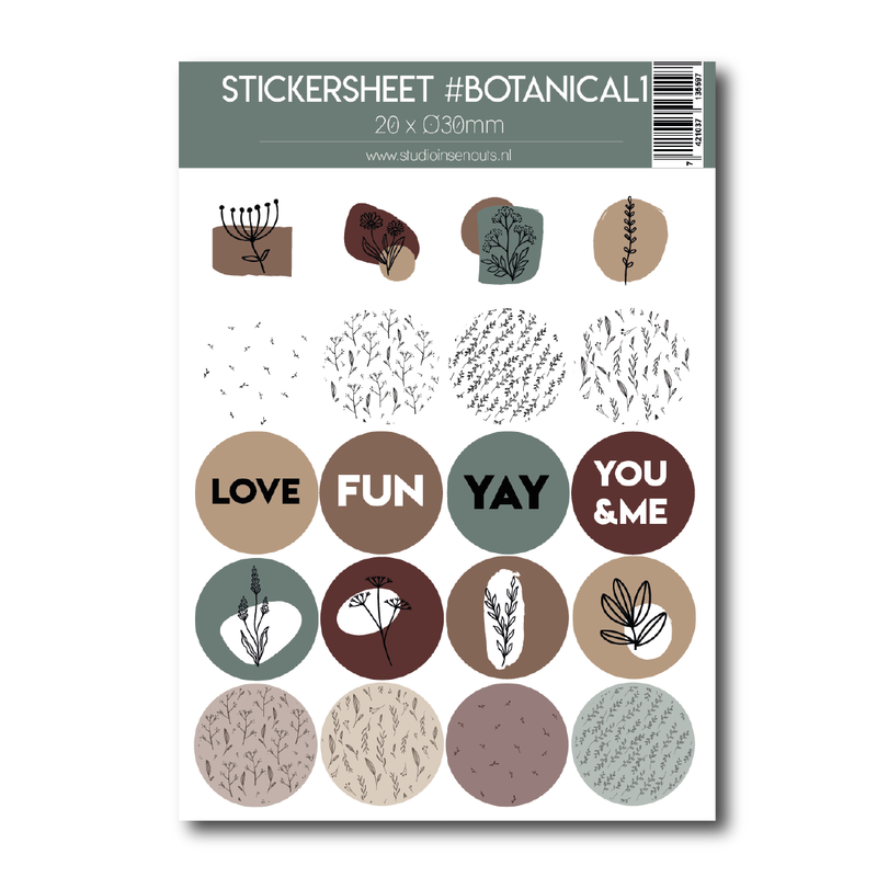 Stickervel Botanical | Extra standaard