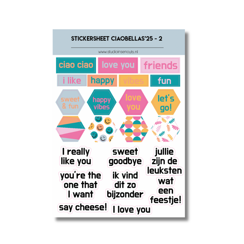 Stickervel quotes | Ciao Bella's (pre-order)