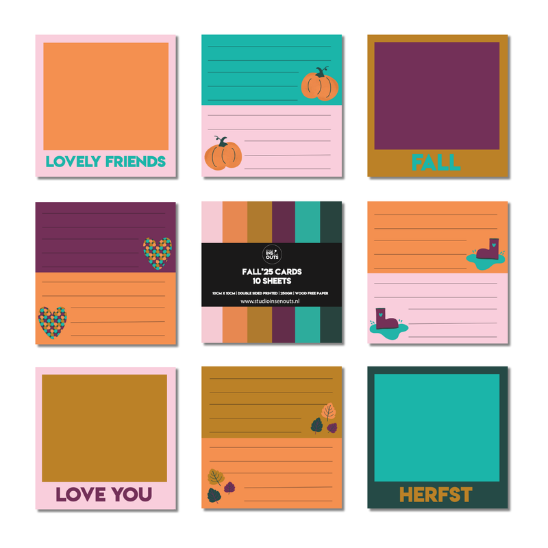 Set van 10 polaroid/schrijfkaartjes | Fall'25