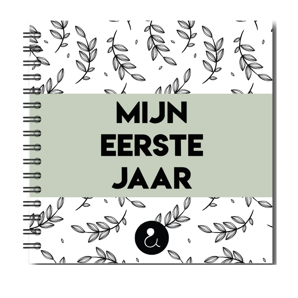 Foto plakboek baby's eerste jaar | Mijn eerste jaar | Botanical Groen