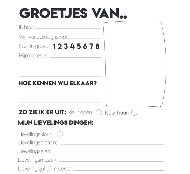 Vriendenboekje | Invulboekje Vrienden | Zwart