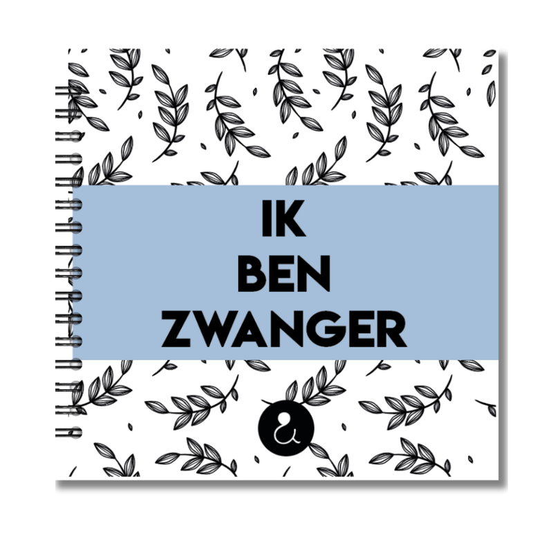 Invulboek Tweeling Zwangerschap | Ik ben zwanger | Botanical Blauw