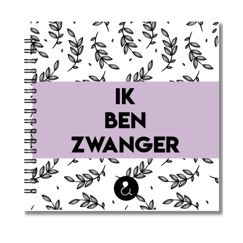 Invulboek Tweeling Zwangerschap | Ik ben zwanger | Botanical Lila