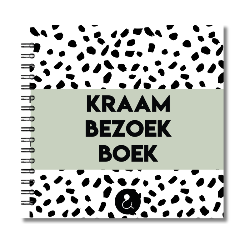 Kraambezoek Boek | Invulboek Kraamvisite | Dots Groen