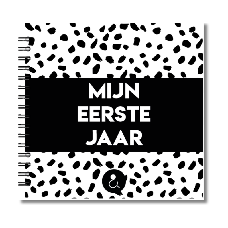 Invulboek Baby's Eerste Jaar | Mijn Eerste Jaar | Dots Zwart