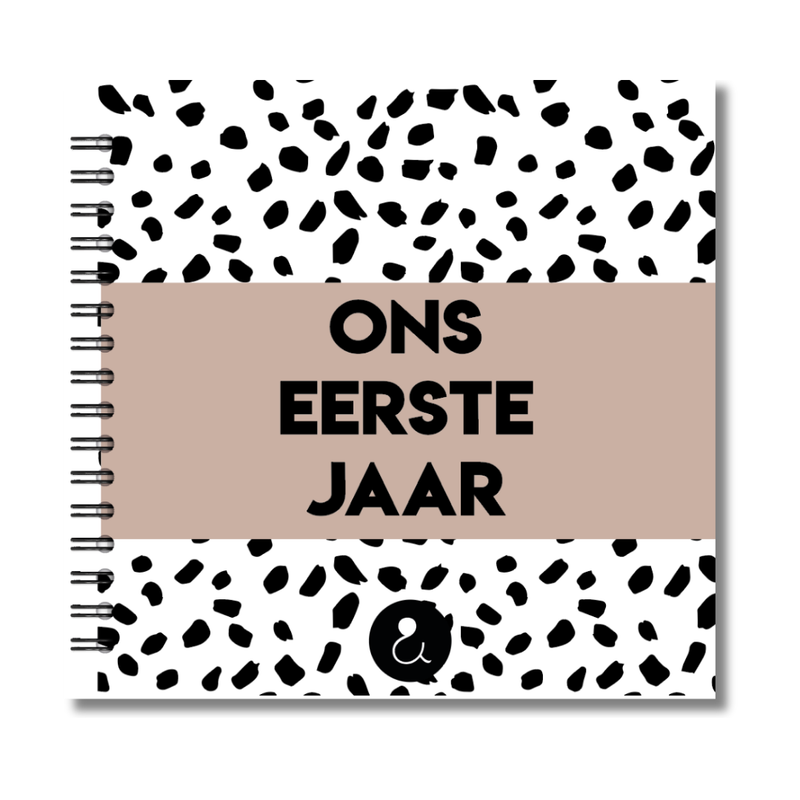 Invulboek Voor Tweeling Baby's | Ons Eerste Jaar | Dots Sand