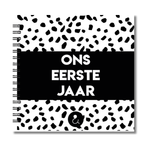 Invulboek Voor Tweeling Baby's | Ons Eerste Jaar | Dots Zwart