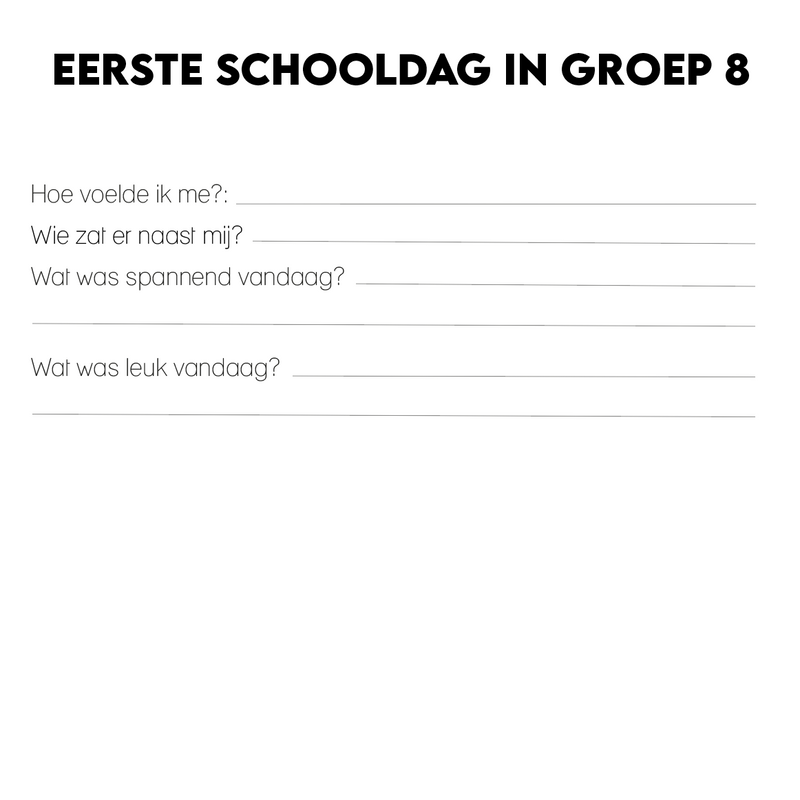 Groep 8 Invulboek - Dots Zwart