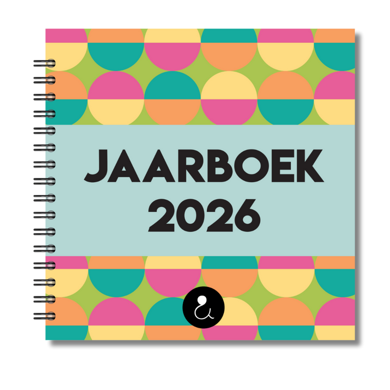 Jaarboek 2026 | Invulboek 2026 | Fotoboek Jaarboek | Bollen Verschillende Kleuren