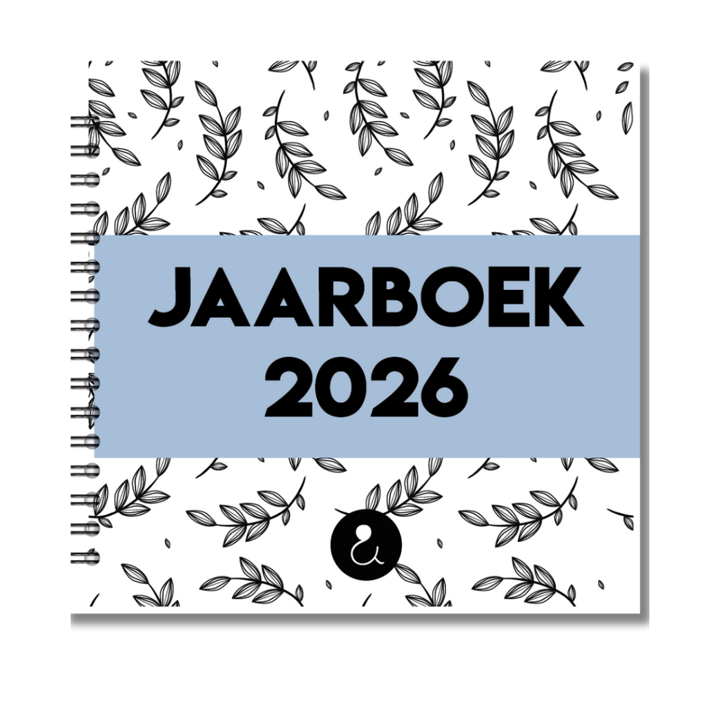 Jaarboek 2026 | Invulboek 2026 | Fotoboek Jaarboek | Botanical Blauw