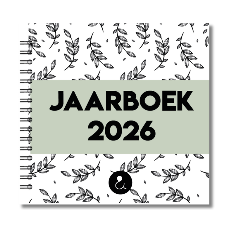 Jaarboek 2026 | Invulboek 2026 | Fotoboek Jaarboek | Botanical Groen