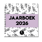 Jaarboek 2026 | Invulboek 2026 | Fotoboek Jaarboek | Botanical Lila