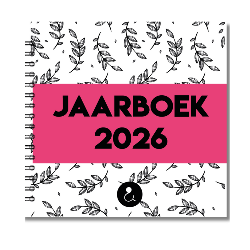 Jaarboek 2026 | Invulboek 2026 | Fotoboek Jaarboek | Botanical Roze