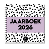 Jaarboek 2026 | Invulboek 2026 | Fotoboek Jaarboek | Dots Lila