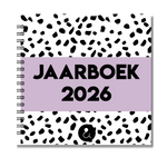 Jaarboek 2026 | Invulboek 2026 | Fotoboek Jaarboek | Dots Lila