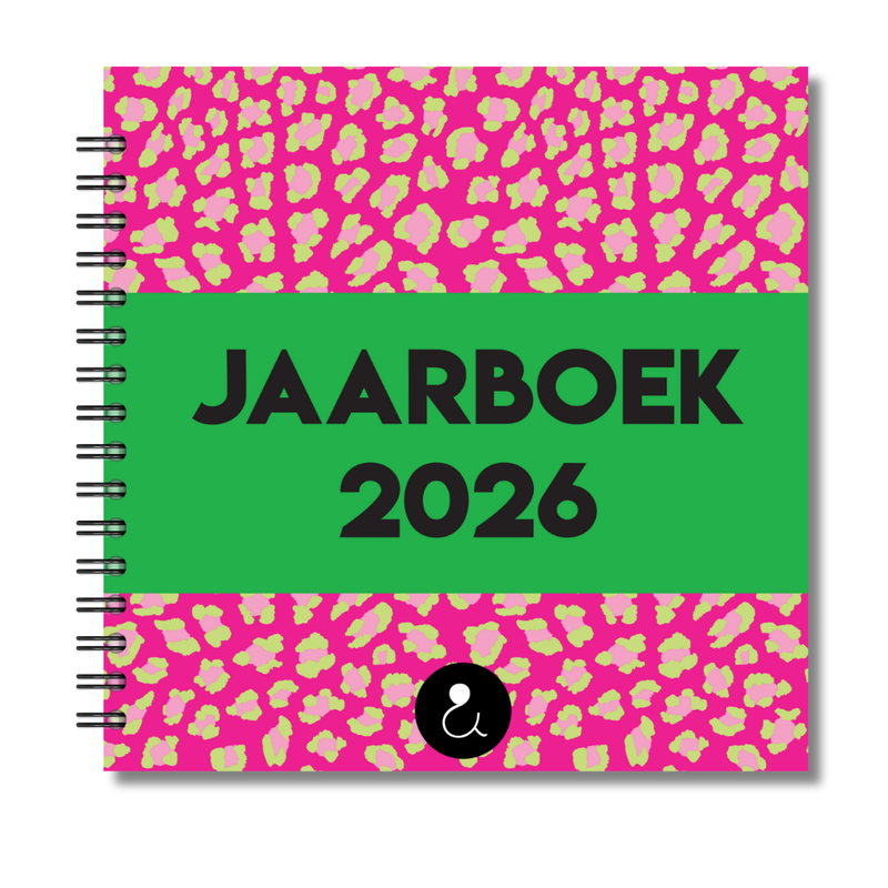 Jaarboek 2026 | Invulboek 2026 | Fotoboek Jaarboek | Panter Roze
