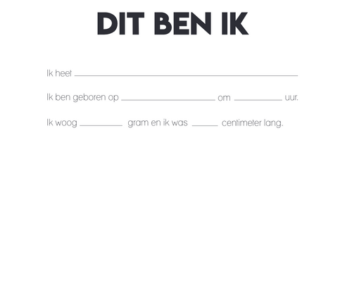 Kraambezoek Boek | Invulboek Kraamvisite | Zwart