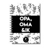Invulboek Opa, Oma & Ik | Herinneringenboek Met Opa & Oma | Botanical Zwart