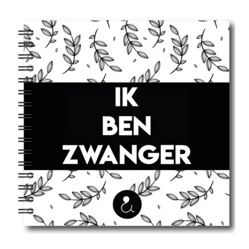 Foto plakboek zwangerschap | Ik ben zwanger | Botanical Zwart