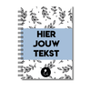 Plakboek A5 Op Maat | Fotoboek Eigen Tekst | Gepersonaliseerd Scrapbook | A5 - 14,9x21cm | Botanical Blauw