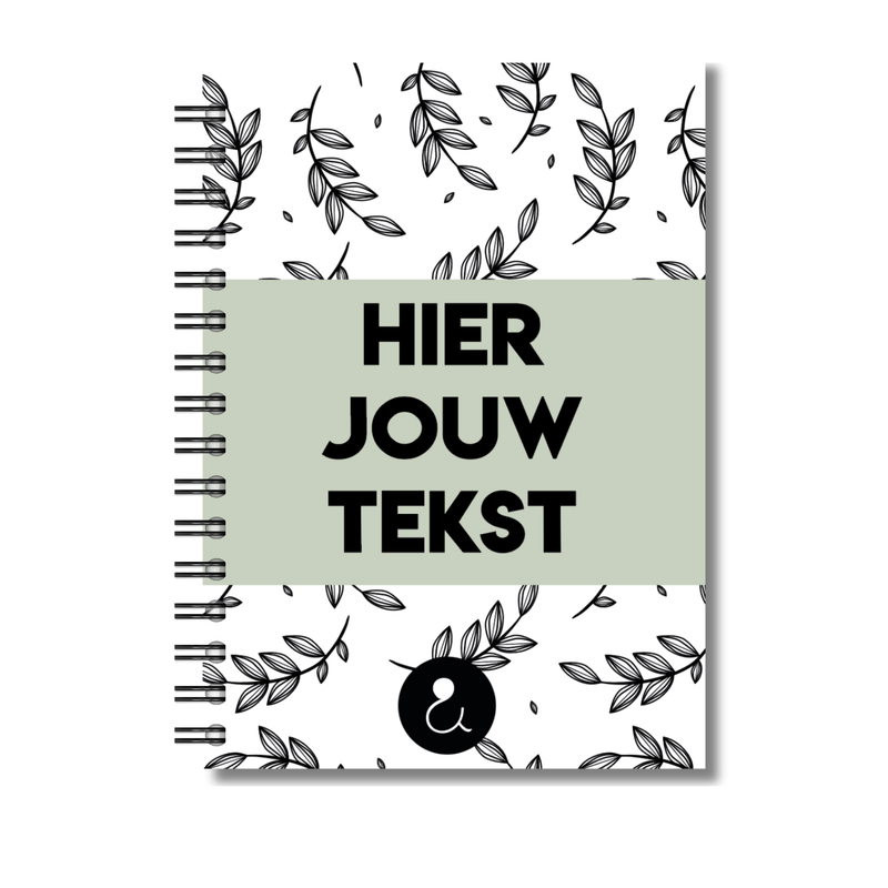 Plakboek A5 Op Maat | Fotoboek Eigen Tekst | Gepersonaliseerd Scrapbook | A5 - 14,9x21cm | Botanical Groen