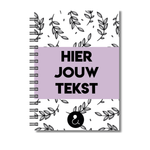 Plakboek A5 Op Maat | Fotoboek Eigen Tekst | Gepersonaliseerd Scrapbook | A5 - 14,9x21cm | Botanical Lila