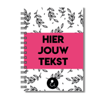 Plakboek A5 Op Maat | Fotoboek Eigen Tekst | Gepersonaliseerd Scrapbook | A5 - 14,9x21cm | Botanical Roze