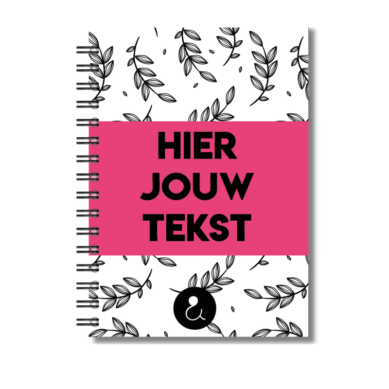Plakboek A5 Op Maat | Fotoboek Eigen Tekst | Gepersonaliseerd Scrapbook | A5 - 14,9x21cm | Botanical Roze