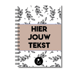 Plakboek A5 Op Maat | Fotoboek Eigen Tekst | Gepersonaliseerd Scrapbook | A5 - 14,9x21cm | Botanical Sand