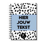 Plakboek A5 Op Maat | Fotoboek Eigen Tekst | Gepersonaliseerd Scrapbook | A5 - 14,9x21cm | Dots Blauw