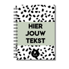 Plakboek A5 Op Maat | Fotoboek Eigen Tekst | Gepersonaliseerd Scrapbook | A5 - 14,9x21cm | Dots Groen