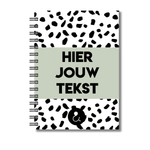 Plakboek A5 Op Maat | Fotoboek Eigen Tekst | Gepersonaliseerd Scrapbook | A5 - 14,9x21cm | Dots Groen