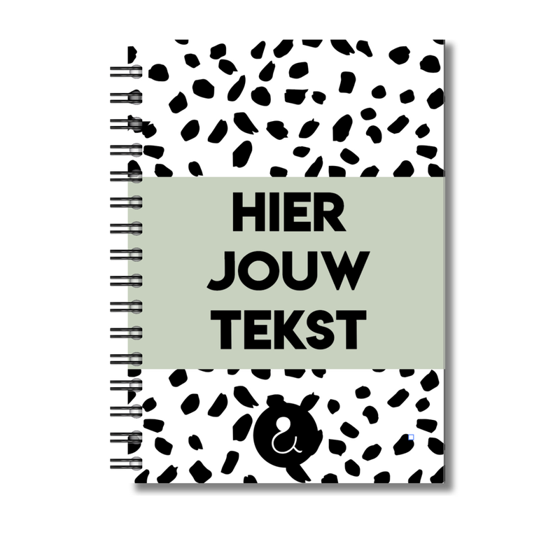 Plakboek A5 Op Maat | Fotoboek Eigen Tekst | Gepersonaliseerd Scrapbook | A5 - 14,9x21cm | Dots Groen