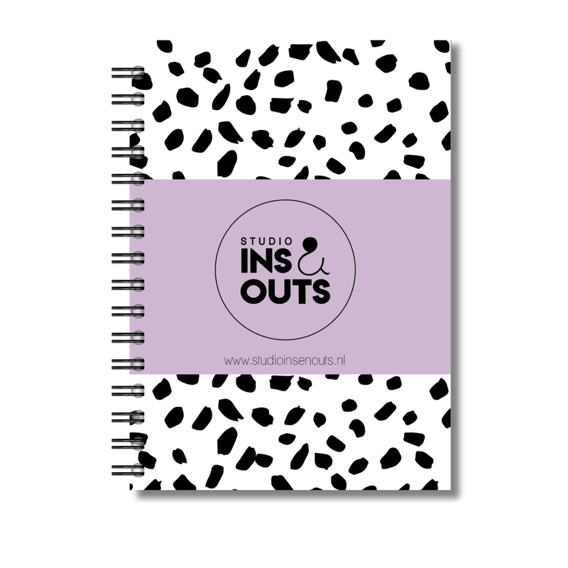 Plakboek A5 Op Maat | Fotoboek Eigen Tekst | Gepersonaliseerd Scrapbook | A5 - 14,9x21cm | Dots Lila
