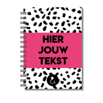 Plakboek A5 Op Maat | Fotoboek Eigen Tekst | Gepersonaliseerd Scrapbook | A5 - 14,9x21cm | Dots Roze