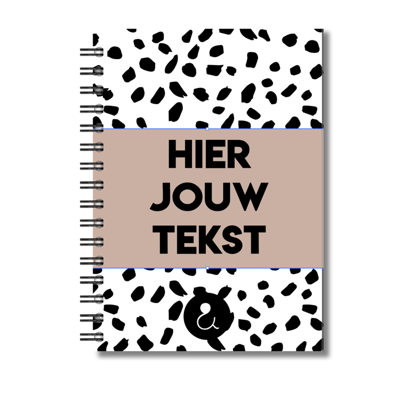 Plakboek A5 Op Maat | Fotoboek Eigen Tekst | Gepersonaliseerd Scrapbook | A5 - 14,9x21cm | Dots Sand