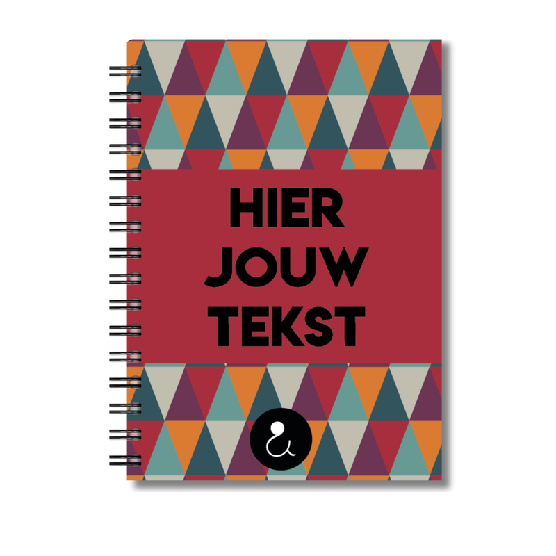 Plakboek A5 Op Maat | Fotoboek Eigen Tekst | Gepersonaliseerd Scrapbook | A5 - 14,9x21cm | Driehoekjes