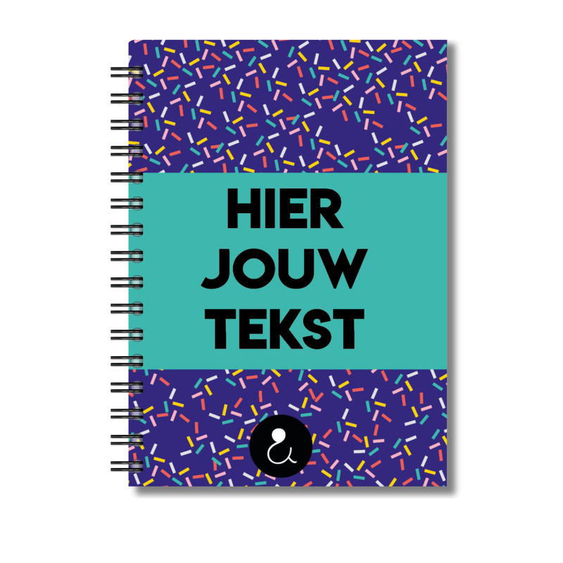 Plakboek A5 Op Maat | Fotoboek Eigen Tekst | Gepersonaliseerd Scrapbook | A5 - 14,9x21cm | Confetti