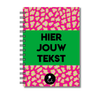 Plakboek A5 Op Maat | Fotoboek Eigen Tekst | Gepersonaliseerd Scrapbook | A5 - 14,9x21cm | Roze Panterprint
