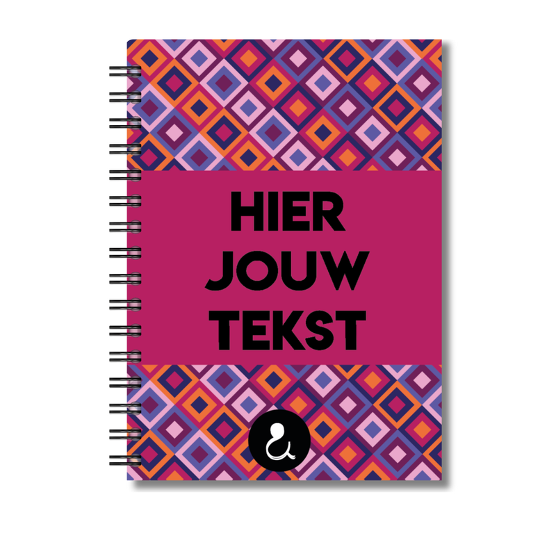 Plakboek A5 Op Maat | Fotoboek Eigen Tekst | Gepersonaliseerd Scrapbook | A5 - 14,9x21cm | Ruitjes