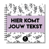 Plakboek Op Maat | Fotoboek Eigen Tekst | Gepersonaliseerd Scrapbook | Vierkant 21x21cm | Botanical Lila