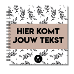 Plakboek Op Maat | Fotoboek Eigen Tekst | Gepersonaliseerd Scrapbook | Vierkant 21x21cm | Botanical Sand