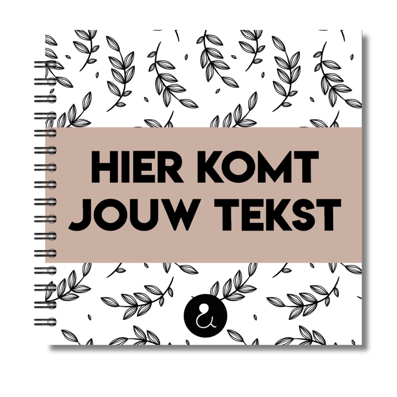 Plakboek Op Maat | Fotoboek Eigen Tekst | Gepersonaliseerd Scrapbook | Vierkant 21x21cm | Botanical Sand