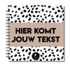 Plakboek Op Maat | Fotoboek Eigen Tekst | Gepersonaliseerd Scrapbook | Vierkant 21x21cm | Dots Sand