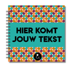 Plakboek Op Maat | Fotoboek Eigen Tekst | Gepersonaliseerd Scrapbook | Vierkant 21x21cm | Retro Druppels