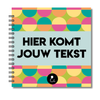 Plakboek Op Maat | Fotoboek Eigen Tekst | Gepersonaliseerd Scrapbook | Vierkant 21x21cm | Retro Bollen