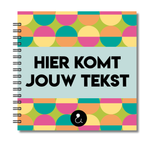 Plakboek Op Maat | Fotoboek Eigen Tekst | Gepersonaliseerd Scrapbook | Vierkant 21x21cm | Retro Bollen