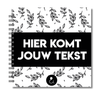 Plakboek Op Maat | Fotoboek Eigen Tekst | Gepersonaliseerd Scrapbook | Vierkant 21x21cm | Botanical Zwart