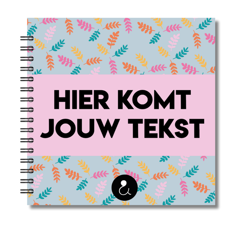 Plakboek Op Maat | Fotoboek Eigen Tekst | Gepersonaliseerd Scrapbook | Vierkant 21x21cm | Takjes