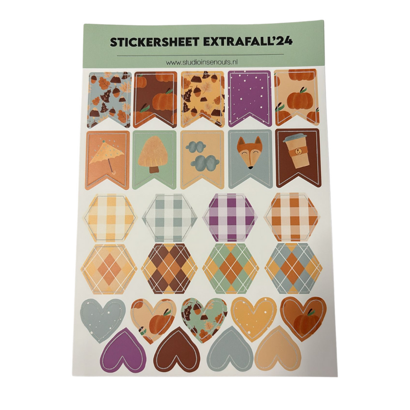 Stickervel Hartjes, Banners, Hexagon | Extra Fall'24